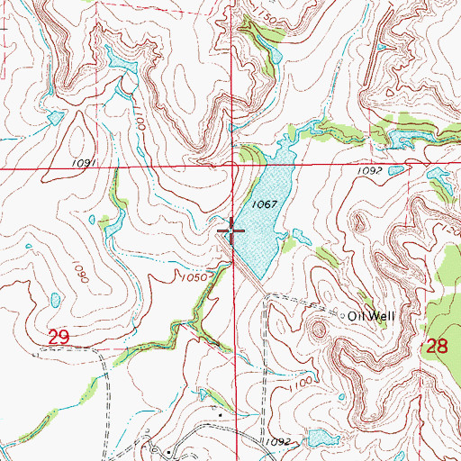 Topographic Map of Wildhorse Creek Site 31 Reservoir, OK