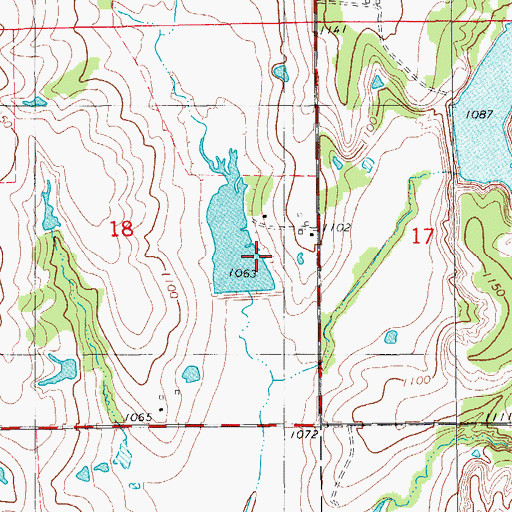 Topographic Map of Wildhorse Creek Site 29 Reservoir, OK