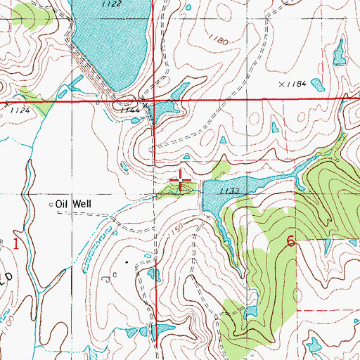 Topographic Map of Wildhorse Creek Site 28 Reservoir, OK