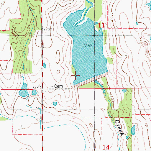 Topographic Map of Wildhorse Creek Site 26 Dam, OK