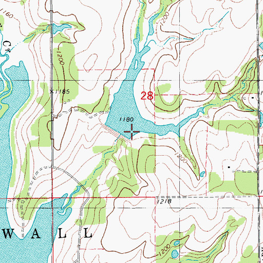 Topographic Map of Wildhorse Creek Site 25 Dam, OK