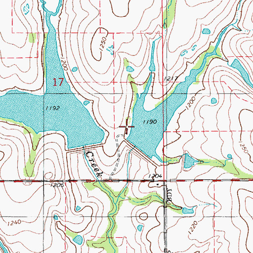 Topographic Map of Wildhorse Creek Site 24 Dam, OK