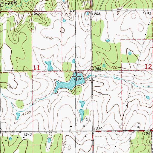 Topographic Map of Wildhorse Creek Site 21 Reservoir, OK