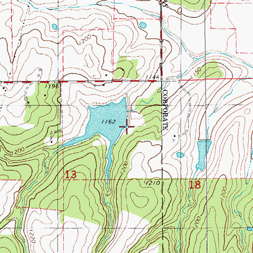 Topographic Map of Wildhorse Creek Site 20 Dam, OK