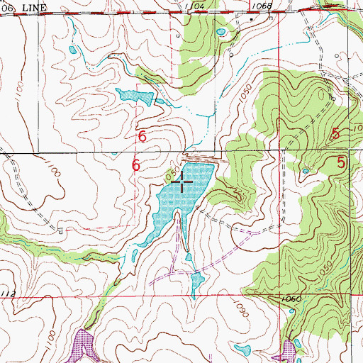 Topographic Map of Wildhorse Creek Site 18 Reservoir, OK
