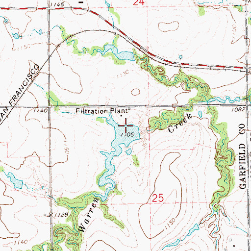 Topographic Map of Upper Black Bear Creek Site 48 Dam, OK