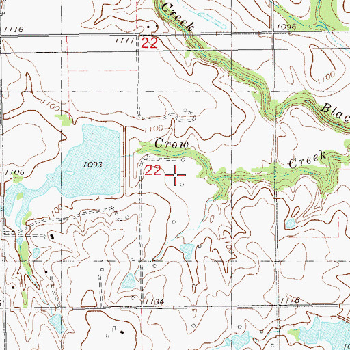 Topographic Map of Upper Black Bear Creek Site 39 Reservoir, OK