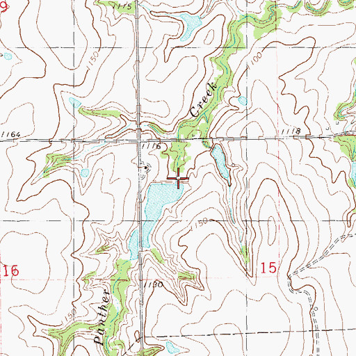 Topographic Map of Upper Black Bear Creek Site 42 Dam, OK