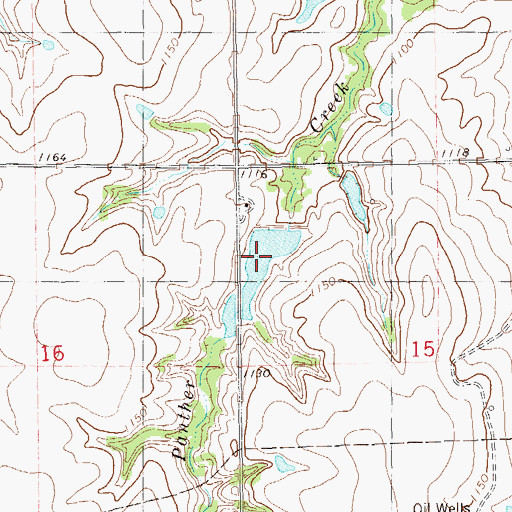 Topographic Map of Upper Black Bear Creek Site 42 Reservoir, OK