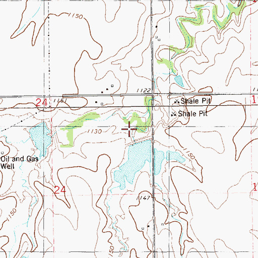 Topographic Map of Upper Black Bear Creek Site 36 Dam, OK
