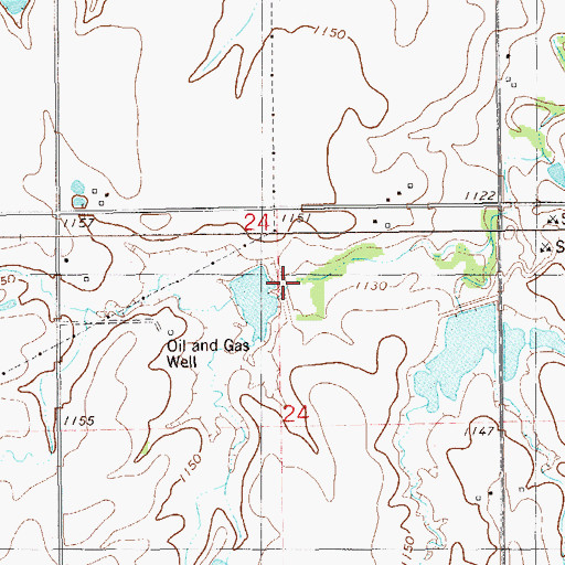 Topographic Map of Upper Black Bear Creek Site 35 Dam, OK