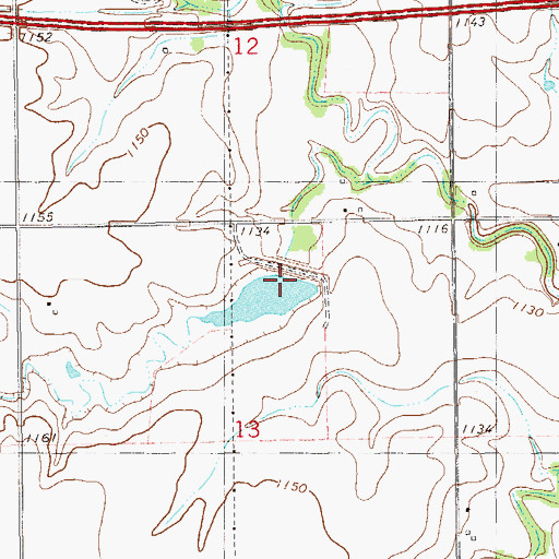 Topographic Map of Upper Black Bear Creek Site 34 Dam, OK