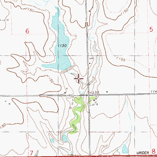 Topographic Map of Upper Black Bear Creek Site 32 Dam, OK