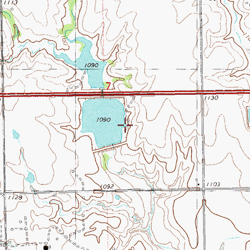 Topographic Map of Upper Black Bear Creek Site 29 Dam, OK