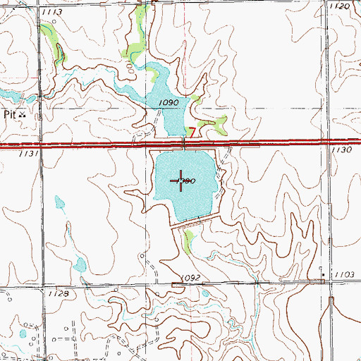 Topographic Map of Upper Black Bear Creek Site 29 Reservoir, OK