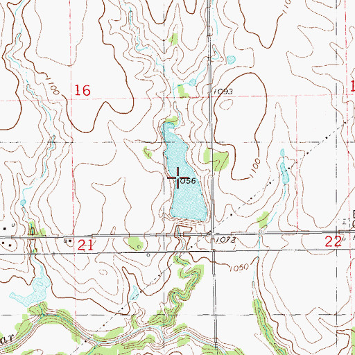 Topographic Map of Upper Black Bear Creek Site 27 Reservoir, OK