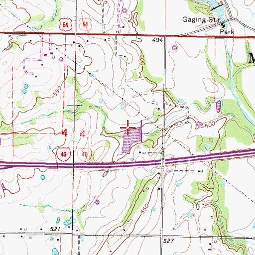 Topographic Map of Sallisaw Creek Site 1 Dam, OK