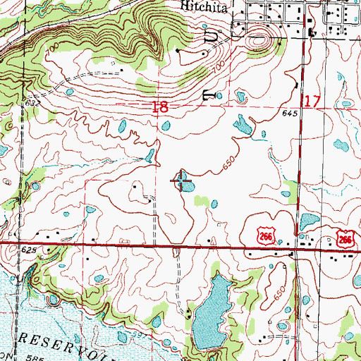Topographic Map of Sallisaw Creek Site 34 Reservoir, OK