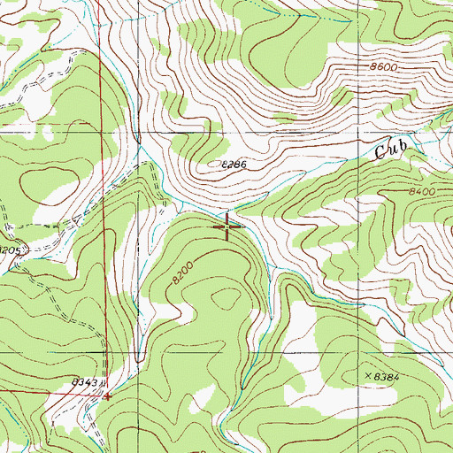 Topographic Map of Cub Creek, CO