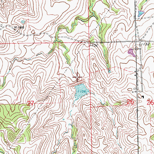 Topographic Map of Sandy Creek Site 3 Dam, OK