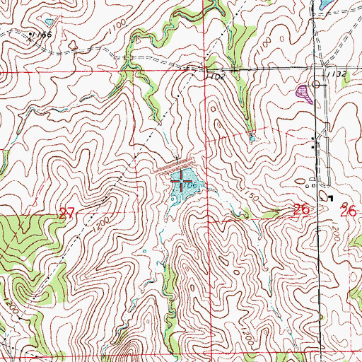 Topographic Map of Sandy Creek Site 3 Reservoir, OK