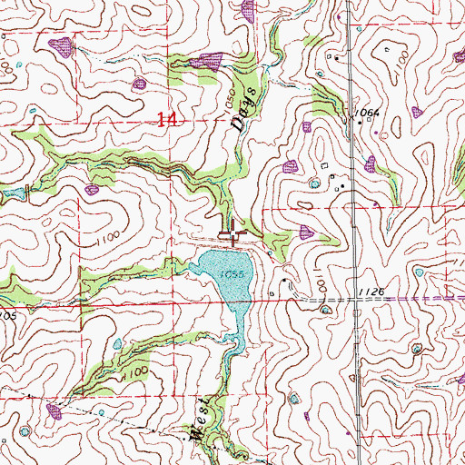 Topographic Map of Sandy Creek Site 8 Dam, OK