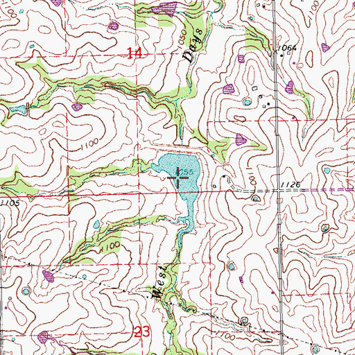 Topographic Map of Sandy Creek Site 8 Reservoir, OK