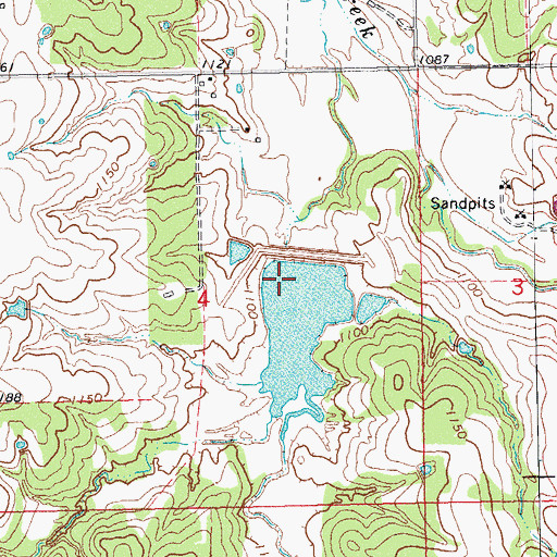 Topographic Map of Sandy Creek Site 12 Dam, OK
