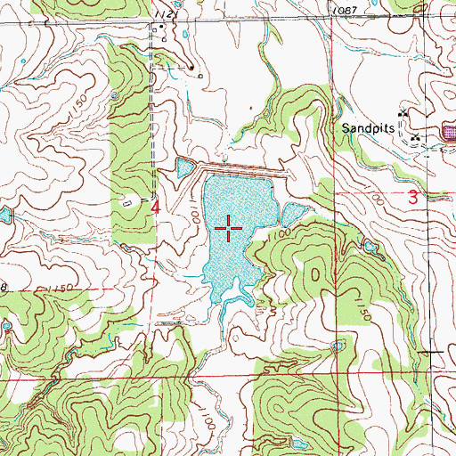Topographic Map of Sandy Creek Site 12 Reservoir, OK