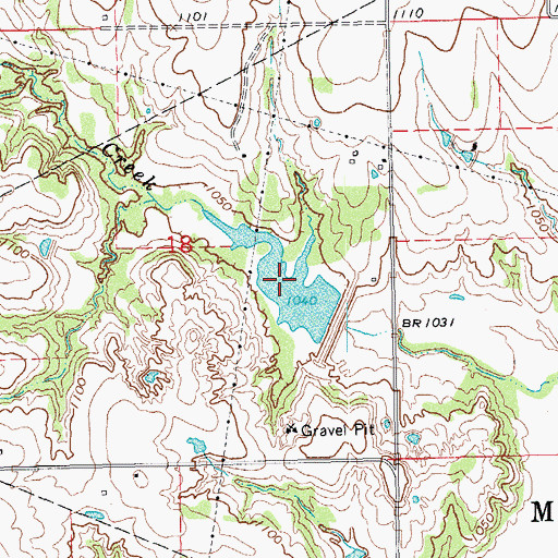Topographic Map of Sandy Creek Site 16 Reservoir, OK