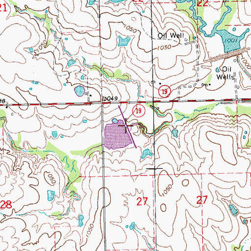 Topographic Map of Sandy Creek Site 19 Dam, OK