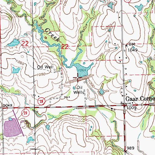 Topographic Map of Sandy Creek Site 20 Dam, OK