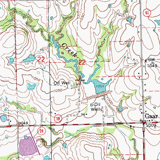 Topographic Map of Sandy Creek Site 20 Reservoir, OK