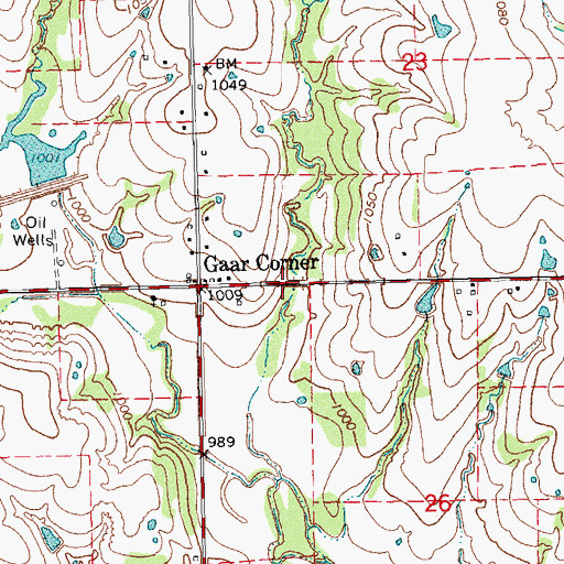 Topographic Map of Sandy Creek Site 21 Dam, OK