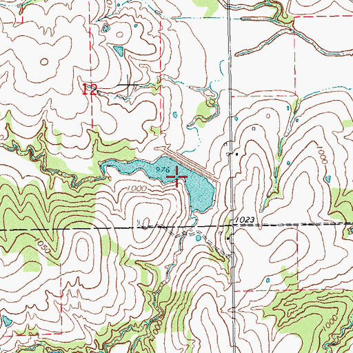 Topographic Map of Sandy Creek Site 22 Dam, OK