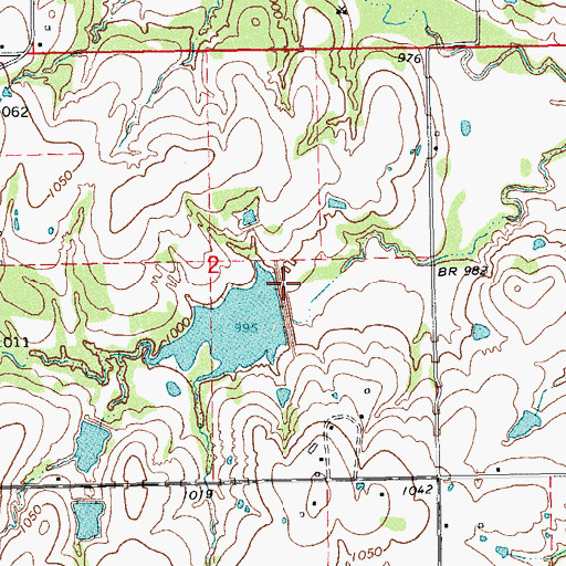 Topographic Map of Sandy Creek Site 23 Dam, OK