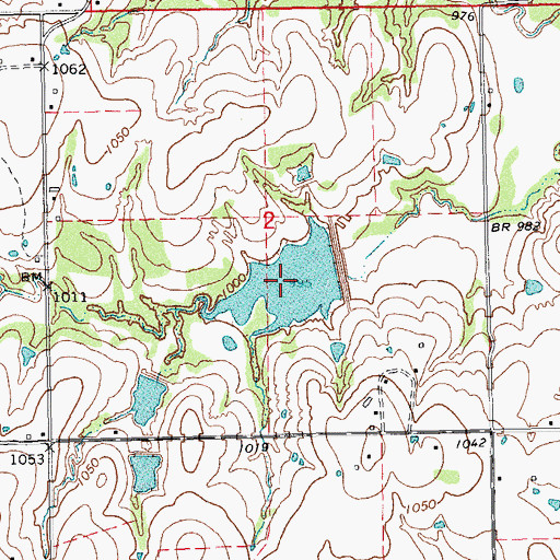 Topographic Map of Sandy Creek Site 23 Reservoir, OK