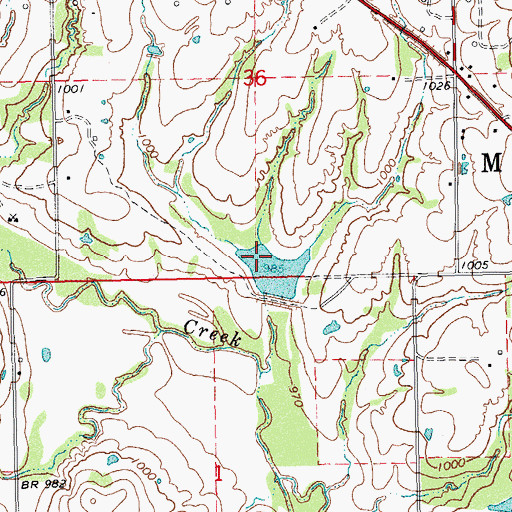 Topographic Map of Sandy Creek Site 29 Dam, OK