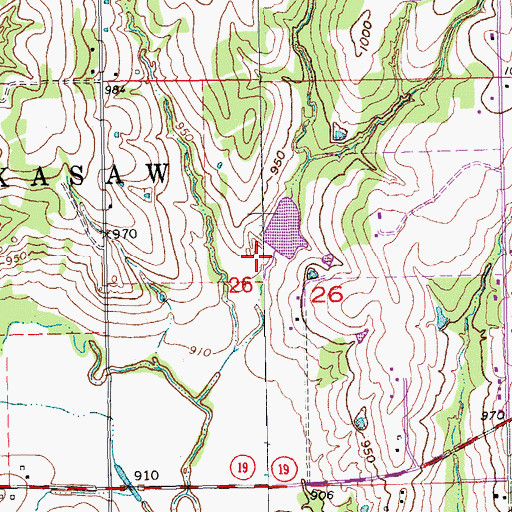 Topographic Map of Sandy Creek Site 31 Dam, OK