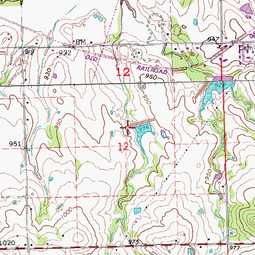 Topographic Map of Sandy Creek Site 32 Dam, OK