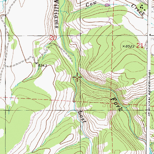 Topographic Map of Lost Creek, CO