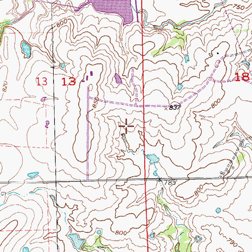 Topographic Map of Upper Clear Boggy Creek Site 31 Dam, OK