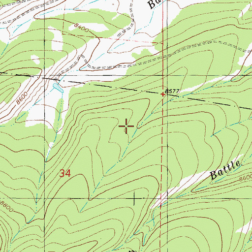 Topographic Map of Mule Creek, CO