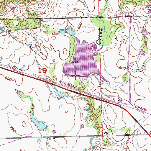 Topographic Map of Upper Clear Boggy Creek Site 42 Dam, OK