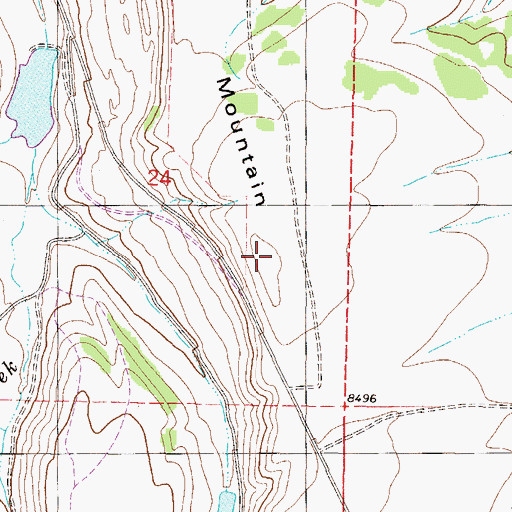Topographic Map of Battle Mountain, CO