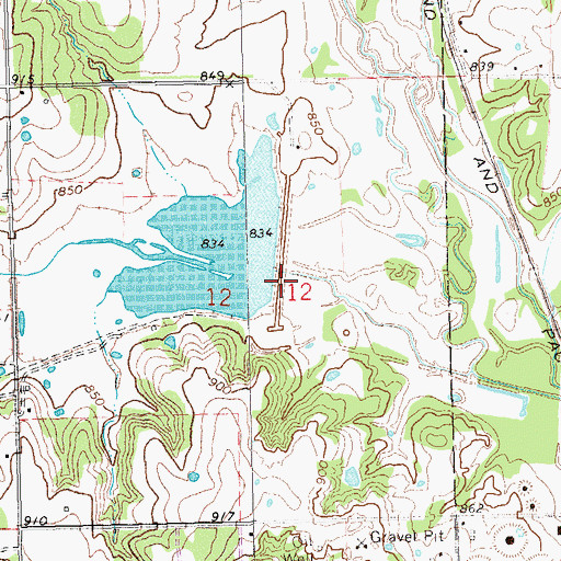 Topographic Map of Big Wewoka Creek Site 11 Reservoir, OK