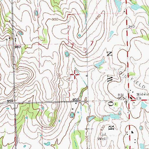 Topographic Map of Big Wewoka Creek Site 28 Dam, OK