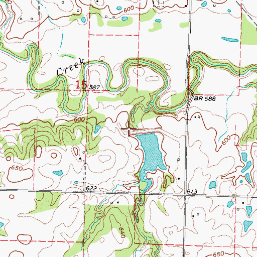 Topographic Map of Cane Creek Site 20 Dam, OK