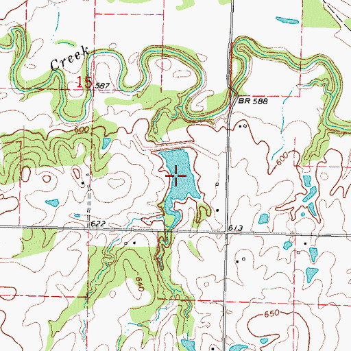 Topographic Map of Cane Creek Site 20 Reservoir, OK