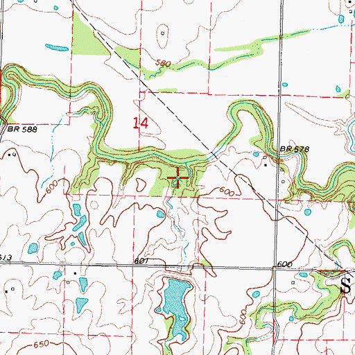 Topographic Map of Cane Creek Site 21 Reservoir, OK